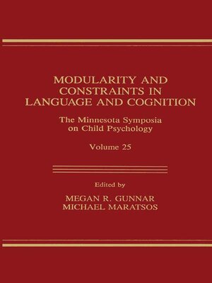 cover image of Modularity and Constraints in Language and Cognition